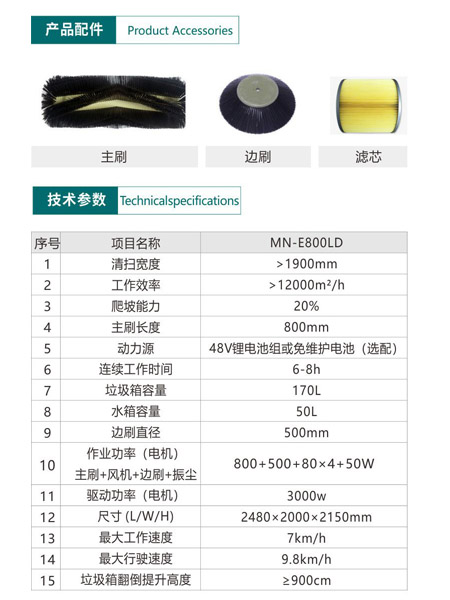 新型全封闭自卸式岳普湖扫地机MN-E800LD